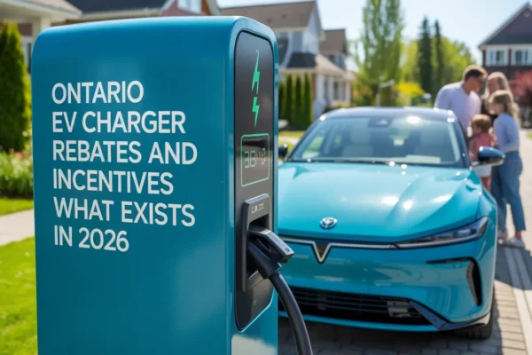 EV charger installation at a Durham Region home, highlighting Ontario EV charger rebate eligibility for 2026