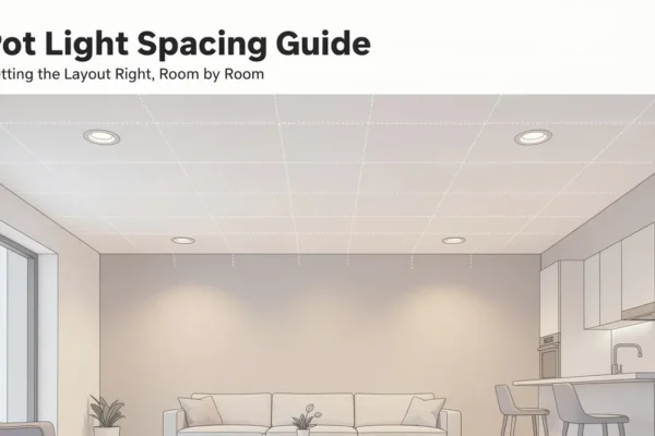Recessed pot lights installed with optimal spacing in a Durham Region home's living area ceiling
